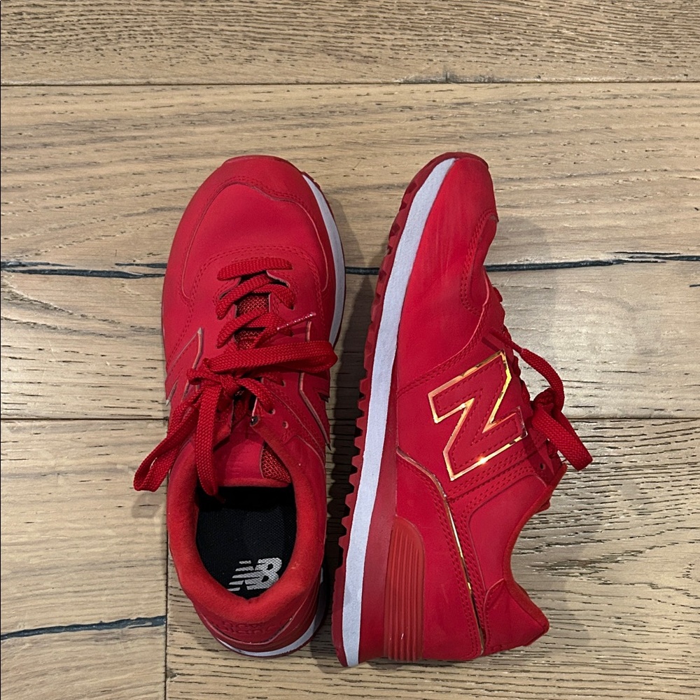New Balance Women’s Bright Red Sneakers - Picture 2 of 5